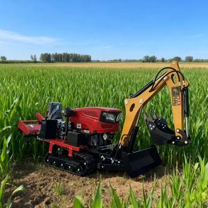 Máy cày nhỏ chạy dầu diesel 25hp, máy làm luống và tạo rãnh dạng bánh xích dùng cho nông nghiệp và chăm sóc vườn, làm cỏ - Product Image 6