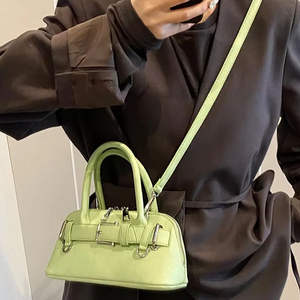 Modern <b>buckle</b> style women's single shoulder handbag PU leather women's tote <b>bag</b> - Product Image 1