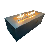 Table d'extérieur pour foyer au gaz en béton
