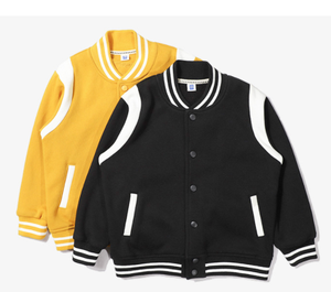 PU leather sleeves printed graffiti baseball uniform - Product Image 1