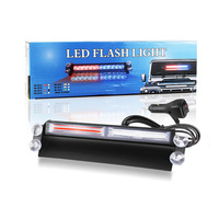 Feu de signalisation d'urgence à LED COB bleue 12V-24V pour pare-brise de voiture, clignotant stroboscopique pour rénovation/amélioration