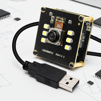 Smeiker SMK-USB48MP03-AF100 Cámara Web USB de 48MP con Enfoque Automático, Gran Angular de 100°, Visión Diurna y Nocturna, Luz LED Blanca, Módulo de Cámara Mini