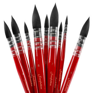 9 <span class=keywords><strong>pinceaux</strong></span> synthétiques pour peinture, manche en bois rouge OEM, excellents <span class=keywords><strong>pinceaux</strong></span> pour <span class=keywords><strong>aquarelle</strong></span>, <span class=keywords><strong>pinceaux</strong></span> serpillière pour la peinture - Product Image 3