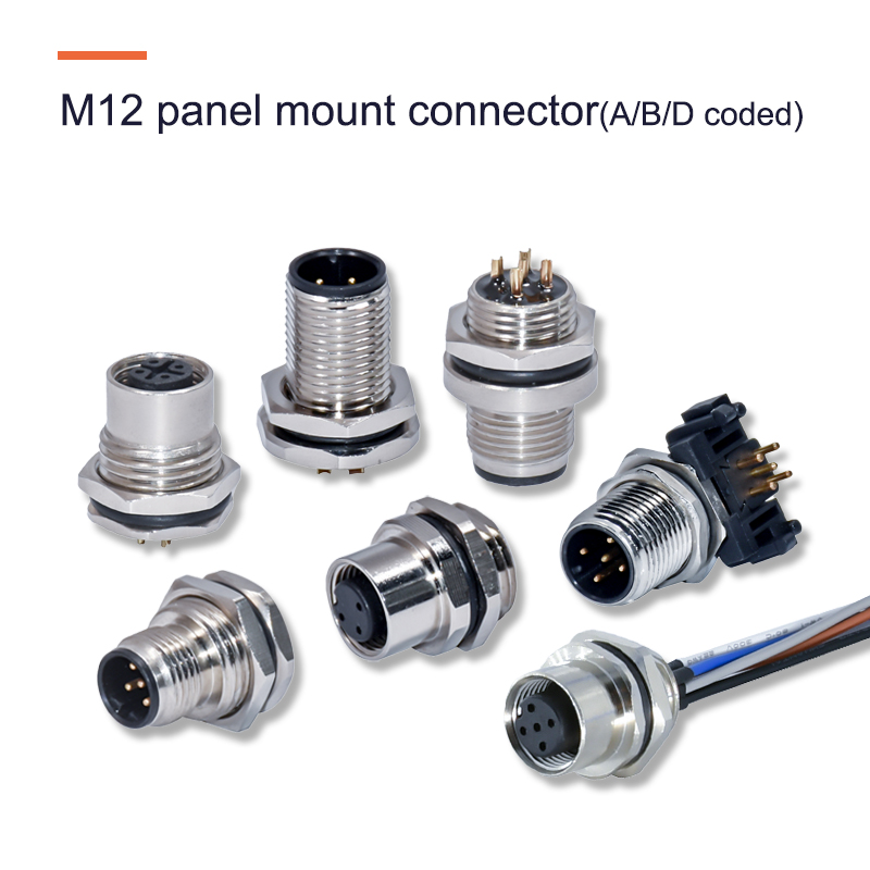 IP68 M5 M8 M12 3 4pin 5pin 8pin 12pin PCB Panel Assembly Mold Circular Industrial Cable Connector