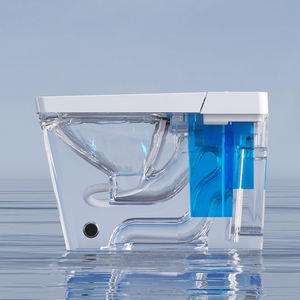 <span class=keywords><strong>WC</strong></span> intelligent <span class=keywords><strong>carré</strong></span> de haute qualité avec siège chauffant, télécommande sans fil, ouverture/fermeture automatique du couvercle, chasse d'eau automatique, chasse cyclonique à siphon en S - Product Image 3