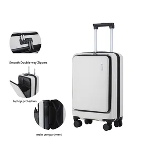 Kabin bagaj üretim Mala De Bordo Pc valiz bavul seyahat çantası bavul dizüstü bilgisayar cebi ile çekçekli valiz