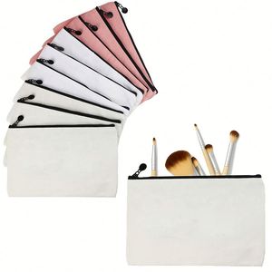 High Quality Light Weight Cotton Canvas Zipper Travel Cosmetics <b>Bag</b> Custom Logo Cosmetic <b>Make</b> <b>up</b> Case for Ladies - Product Image 1