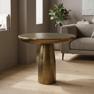 No se Pierda la Moderna Mesa de Consola Redonda con Base de Pedestal, Diseño Minimalista, Muebles Hechos a Mano para Sala de Estar - Product Image 6