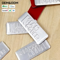 Plaques de nom de bureau en métal personnalisées, marquées au laser, en aluminium brossé, pour l'identification des actifs de bureau