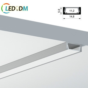 Perfil de aluminio LED empotrado anodizado de luz de perfil de 15*6mm de alta calidad LEDODM para tira de luz LED - Product Image 3