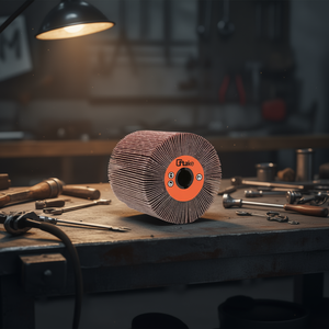 Disque abrasif à lamelles en tissu corindon 100x100 mm avec trou de fixation AB7010 grain 180 - Product Image 3