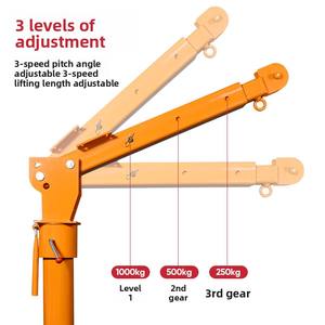 1 טון 2 רכב מנוף 12/24v משאית רכוב פלדה חדש קטן cantiel בית להניף חשמלי סוג - Product Image 4