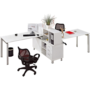 Moderno muebles de oficina escritorio para 2 Persona centro de la computadora de la Oficina de Trabajo - Product Image 1