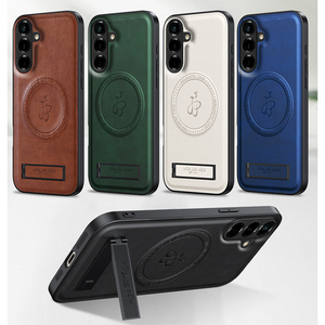 Étui arrière magnétique en cuir PU mat avec protection d'objectif et support pour Samsung Galaxy A27 A37 A57 A56 A36 A26 A35 A55 A54 A34 <span class=keywords><strong>A53</strong></span> <span class=keywords><strong>A33</strong></span> - Product Image 2