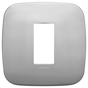 Vimar Placca Round 1M Nickel Matt Wall <b>Switch</b> Cover 9.7x9.7cm - Product Image 1