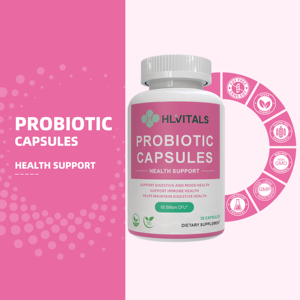 Probiotiques et prébiotiques Live Organic 150 milliards de UFC, enzymes digestives, extraits d'herbes, santé digestive, 60 capsules pour adultes - Product Image 2