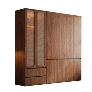 خزانة ملابس مخصصة على طراز منتصف القرن، خزانة تلفزيون، خزانة جانبية، أثاث منزلي كامل بتصميم صيني عتيق جديد من MDF - Product Image 1