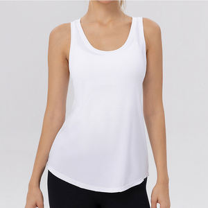 Chaleco de yoga para mujer, fresco y transpirable, de alta elasticidad, sin mangas, para fitness, top holgado para correr y deportes. - Product Image 3