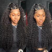 Perruque Lace Front 13x6 en Cheveux Indiens Bruts, Cuticules Vierges Alignées, 100% Sans Colle, Dentelle HD Transparente, Double Tirage, Noire, Longue, 285g