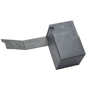 Boîte à cartes magnétique en cuir PU gris, grande taille, capacité de 100+ cartes de jeu, avec plateau à dés - Product Image 4