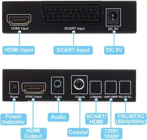 Convertisseur Audio/vidéo full hd Scart, HDMI à HDMI,