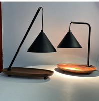 Lampes Décoration intérieure Lampe de table chauffe-bougies antique de luxe Lampe à socle en bois