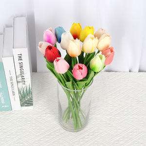 Mini Tulipán Artificial <span class=keywords><strong>de</strong></span> PU, Estilo Nórdico, Decoración para <span class=keywords><strong>el</strong></span> Hogar, <span class=keywords><strong>Hotel</strong></span>, Bodas, Auditorio, Flor Artificial <span class=keywords><strong>de</strong></span> Alta Simulación, Gran Venta - Product Image 4
