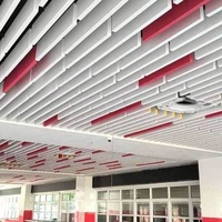 Panneaux acoustiques personnalisables en couleur, taille et forme – Élégants panneaux de plafond suspendu en profilé extrudé pour gymnase moderne, classe A2 anti-feu