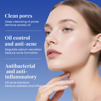Kit de Productos para el Cuidado de la Piel con Marca Privada KORMESIC, Limpiador Facial Antiacné con 5% de Peróxido de Benzoilo y Aceite para Mujeres