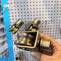 Roulettes pour portail coulissant de 4 pouces avec rainure en V et support extérieur, épaisseur de roue 30 mm