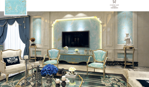 Marmeren Poeder Samengesteld Stenen Blauwe Jade Kunstmatige Marmeren Platen Gemaakt Van Groot Blok - Product Image 6