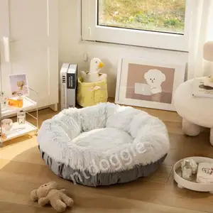 Drop shipping Products Pet Calming Bed Dog Donut Bed Large Big Small for Cat House Round Mat Sofa