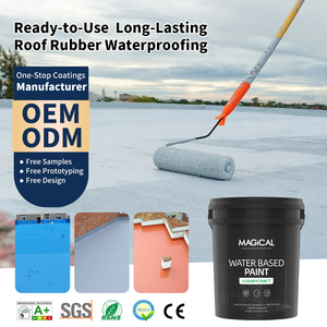 Revêtement liquide imperméable à base d'eau écologique en acrylique pour tôles métalliques, surfaces en caoutchouc et <span class=keywords><strong>polyuréthane</strong></span>, décoration extérieure - Product Image 1