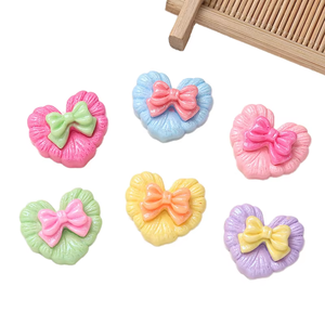 Dibujos animados para amor arco resina artesanía encantos para DIY crema pegamento horquilla teléfono caso zapato hebilla Accesorios - Product Image 2