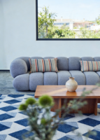 Ensemble de canapés modulaires en tissu moderne, couleurs personnalisables, design écologique, rembourrage confortable, pour appartement, centre commercial, hôtel