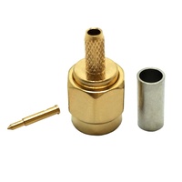 Connecteurs coaxiaux RF plaqués or 50 ohms SMA mâle à sertir pour câbles RG174, RG188, RG316 et LMR100, directement de l'usine
