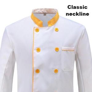 Abrigo de chef de manga larga Uniforme de cocina profesional Diseño de espalda transpirable ligero para comodidad - Product Image 3