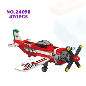مجموعة ألعاب بلاستيكية للبيع بالجملة لبنات الملك MOC ، تجميع طائرة سباق للأطفال الأولاد ، قوالب بناء تعليمية ، مجموعة ألعاب بلاستيكية - Product Image 1