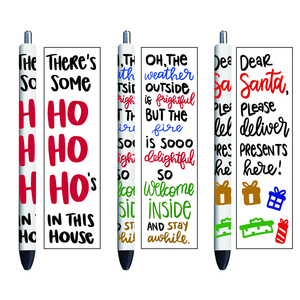 Venta al por mayor Navidad Uv Dtf Pen Wraps Custom Pen Wrap Uv Dtf transferencia impresión pegatinas calcomanías Durabl Wrap para pluma - Product Image 2