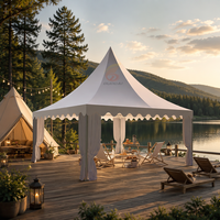 Tente de réception pour 6 à 8 personnes, petite tente de jardin en PVC transparente, tente de pagode en vente, tente extérieure imperméable en aluminium DC, ISO9001