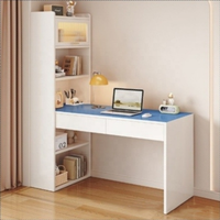 Escritorio de Oficina Moderno y Lujoso con Gabinete y Cajón Utilitario, Mesa de Computadora de Madera Rosegia
