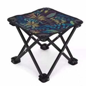 Custom Logo Outdoor Leaves Stripes Folding for Leisure Super Portable Small Garden Chair - Product Image 4