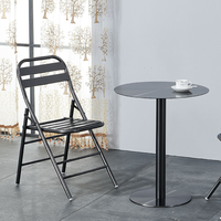 Table basse de style industriel Table basse ronde Art du fer Petite table ronde Tables centrales en acier modernes pour le salon