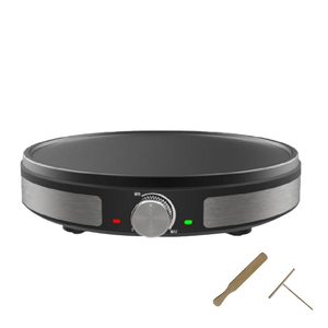 Crêpière électrique avec contrôle de température réglable et plaque antiadhésive, appareil à crêpes électrique fourni avec une spatule en bois - Product Image 3