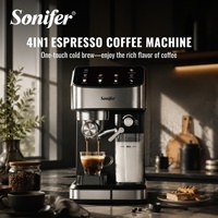 Machine à café expresso automatique professionnelle Sonifer SF-3627, 20 bars, haute pression, autonettoyante, 4 en 1, pour café, bureau