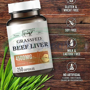 VitaSpring OEM Halal <strong>Iron</strong> Grass Fed Beef Liver <strong>Capsule</strong> Vitamin a Supplement Skin and Hair Beef Liver <strong>Capsules</strong> - Product Image 2