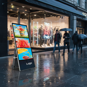 Écran publicitaire numérique sans fil portable ultra-mince de 43 pouces sur pied pour intérieur, avec menu Android - Product Image 4