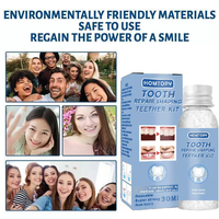 Anneau de dentition solide en plastique transfrontalier Matériau de supplément interdentaire Vampire Adhésif pour prothèses dentaires Bandes de blanchiment des dents chaudes