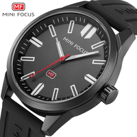 MINI FOCUS MF0054G Jam Tangan Olahraga Outdoor Quartz Tali Silikon Desain Sederhana Tahan Air Gaya Baru Jam Tangan Mewah Pria dengan Kotak
