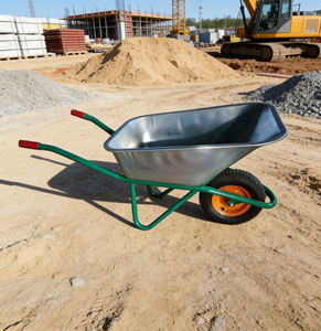 Gerobak Dorong Konstruksi China 150kg Roda Pneumatik Gerobak Taman Tugas Berat untuk Dijual WB6418 Gerobak Dorong Beton - Product Image 1